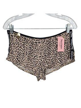 Juicy Couture size 2X leopard print brown black cheeky panties Underwear NWT